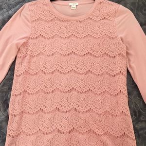 NWOT J.Crew scalloped crochet lace Top. XS fits S